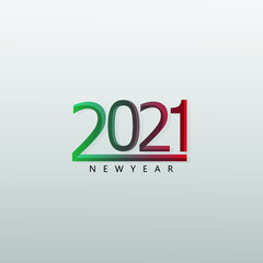 2021 Happy New Year logo text design. 2021 number design template. Collection of 2021 happy new year symbols. Vector illustration with black labels isolated on white background.