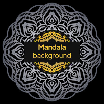 Abstarct Luxury Geometric Background with mandala elements Vector