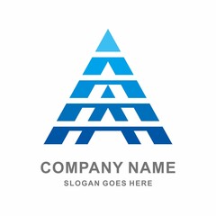 Fototapeta premium Monogram Letter A Geometric Triangle Arrow Business Company Stock Vector Logo Design Template
