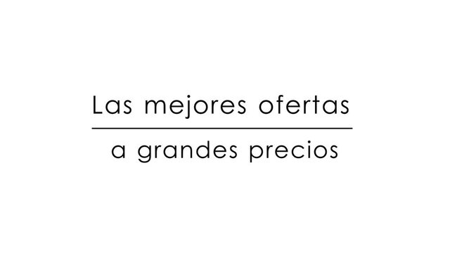 Black friday promotional video in spanish language. Minimal style. Motion graphic video. White version.