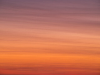 Long exposure picture with the orange sky at sunset.