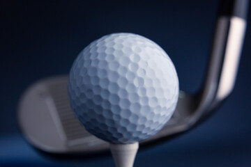 golf ball and iron stick