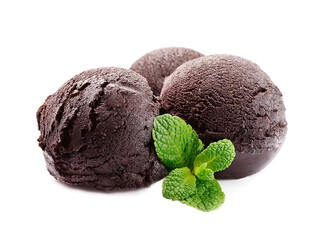 Chocolate ice cream  ball
