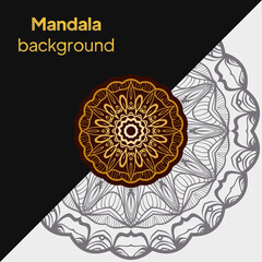 Outline Mandala for coloring book. Decorative round ornament. Anti-stress therapy pattern. vector illustration