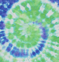 White Spiral Pattern. Tie Die Fabric Design. 