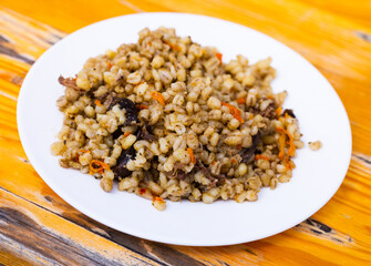 Russian soldiers porridge, mushroom pellet