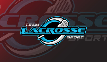 Lacrosse Logo sport suitable for team, league, tournament, emblem design