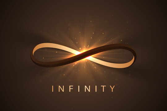 Infinity sign with light effect