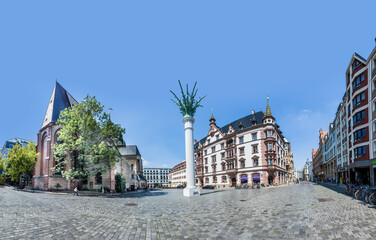 Panoramic view of downtown Leipzig