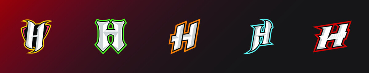 Set of initial sport/esport logo design © yzor.std