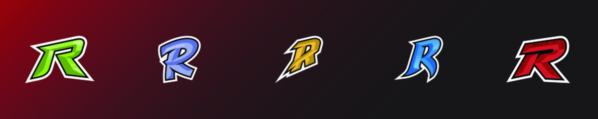 Set of initial sport/esport logo design © yzor.std