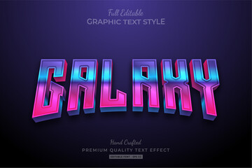 Galaxy Futuristic Gradient Editable Text Effect Font Style