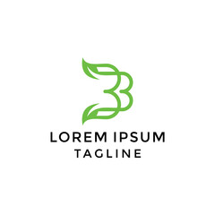 Inital BB Leaf Logo Design Template