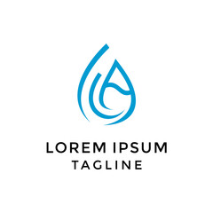 Initial FA Liquid Logo Design Template