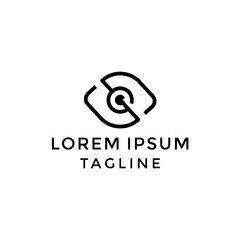 Initial S Eye Logo Design Template