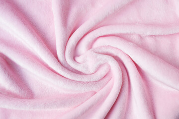Fototapeta na wymiar pink fleece fabric close up texture