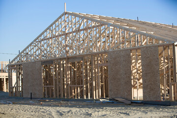 Fototapeta na wymiar Building site construction of family homes concepts