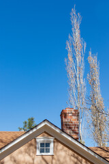 Historic country house with chimney