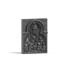 A collection of sculptures made in neon style on a black background for your design ideas. 3D rendering of objects that can be stylized. Combine the shape by adjusting the color and achieve new effect