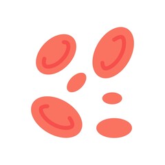 sickness and disease related humen red blood cells vectors in flat style,
