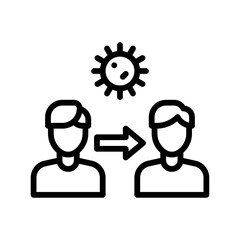 sickness and disease related humen virus transmission with virus vectors in lineal style,