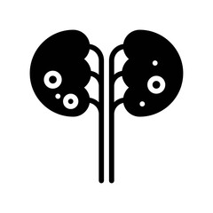 sickness and disease related kidny disease with virus in kidny vectors in solid design,