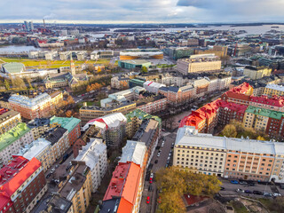 Obraz premium Aerial Panoramic view of Helsinki