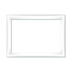 Realistic picture frame on white background vector illustration