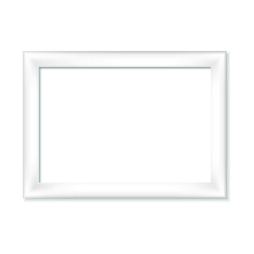 Realistic picture frame on white background vector illustration