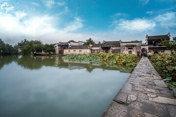 beautiful view of Hongcun village, Hweichow, China