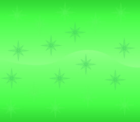 Snowflakes on a green gradient background. Gradient wave. Christmas background. Background for the screen.