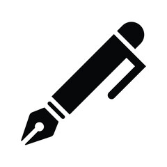 Pen sign icon vector illustration isolated on white.
