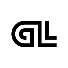 Letter GL initial logo design template