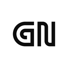 Letter GN initial logo design template