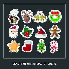 Christmas drawings. Vector image. Funny image to decorate.