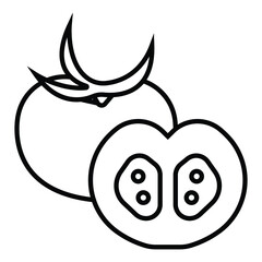 Tomato vector icon illustration photo