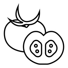 Tomato vector icon illustration photo