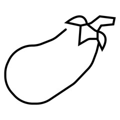 eggplant emoji icon vector illustration