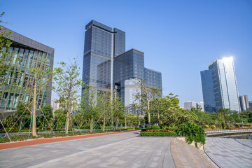 Fototapeta na wymiar Urban architecture scenery in Nansha District, Guangzhou, China