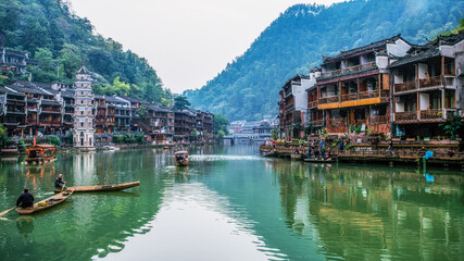 Beautiful scenery of Fenghuang ancient town