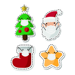 Christmas drawings. Vector image. Funny image to decorate.