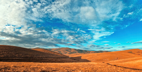 Barren landscape of Zlatibor mountain in Serbia