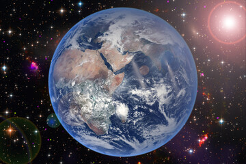 Beautiful earth from space. The elements of this image furnished by NASA.