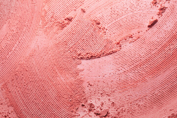 Bronzer or blusher and compact powder brown nude smudge white isolated background