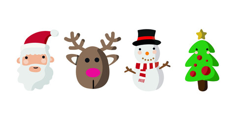 Christmas drawings. Vector image. Funny image to decorate.