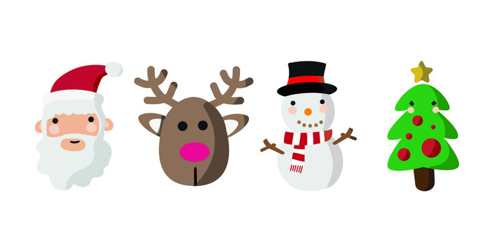 Christmas drawings. Vector image. Funny image to decorate.