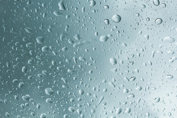 water drops on glass surface