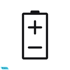 Icon vector graphic of Battery plus minus