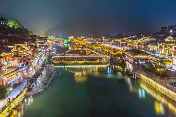 Beautiful scenery of Fenghuang ancient town