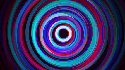 Abstract vibrant bright colored circle lines background concept